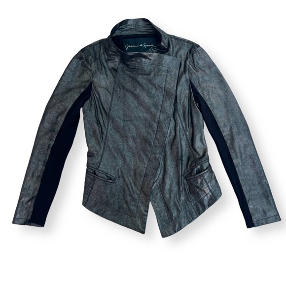 Graham & Spencer Suede Moto Jacket Size Small - Picture 7 of 12